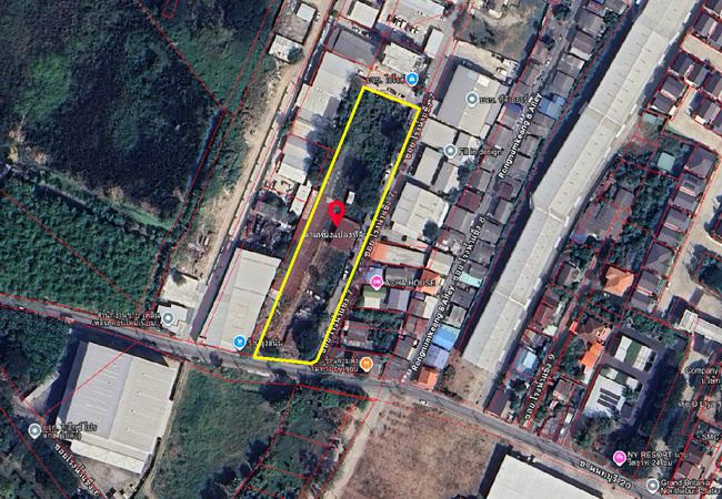 ขายที่ดิน ซอยนนทบุรี 20 บางกระสอ เมืองนนทบุรี เนื้อที่ 3 ไร่ ติดถนน 2 ด้าน