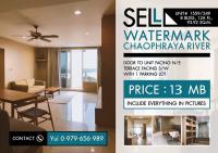 ขายพร้อมผู้เช่า คอนโด watermark เจ้าพระยาริเวอร์ ขนาด 94 ตรม. ชั้น 12A ตึก B